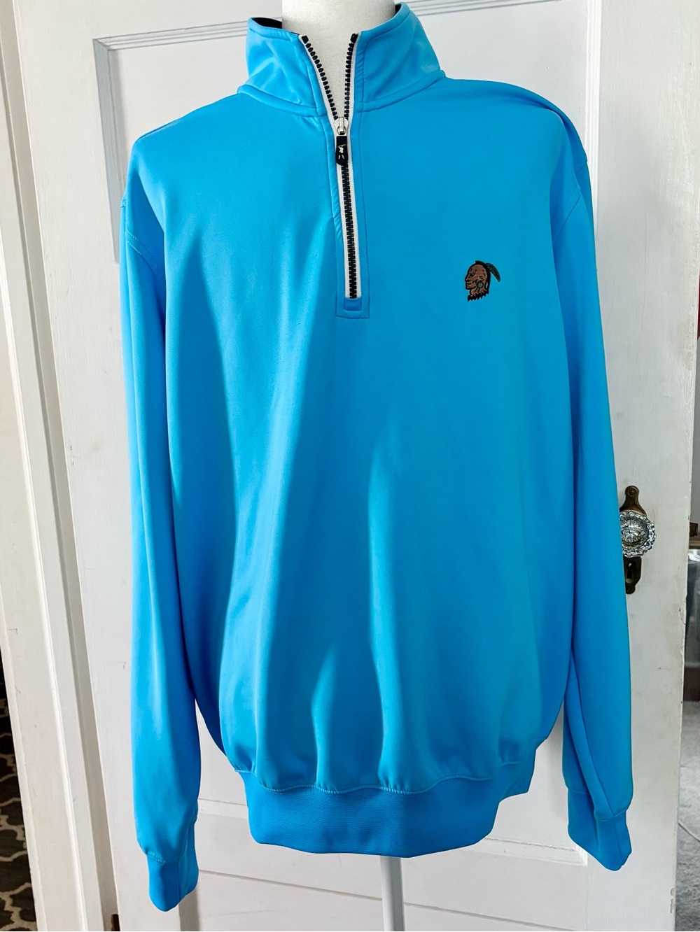 Fairway & Greene F&G Tech Bright Blue Athletic Zip-Up Performance